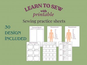 Sewing Practice Sheets: Beginner Sewing Machine Worksheets (PDF Download) - Etsy Canada