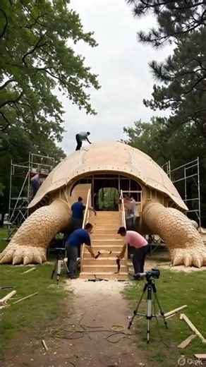 Building a Giant Turtle House #turtle #tinyhome #build