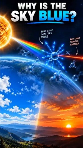 Why Is the Sky Blue? The Answer Isn't What You Think #shorts #viral