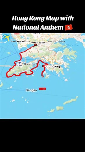 Hong Kong Map with National Anthem 🇭🇰