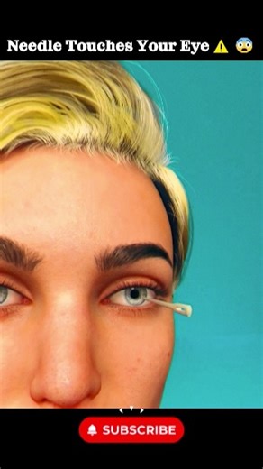 What Really Happens If a Needle Touches Your Eye? ⚠️😨#shorts#needlework#needletoucheyes#treatment