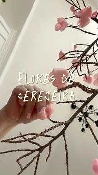 A mini cherry tree using dry branches and vegetable paraffin #diy #creativedecoration #crafts