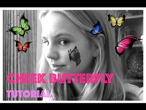 Beginners Cheek butterfly face paint tutorial