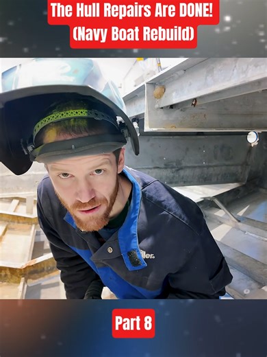 The Hull Repairs Are DONE! (Navy Boat Rebuild) | Part 8 #BoatRebuild #HullRepair #NavyBoat #BoatRestoration #MarineProject
