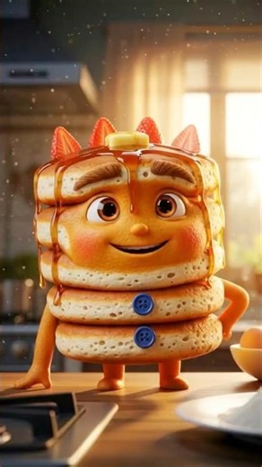 Cute Talking Pancake 🥞 | Fluffy Pancake Recipe | Viral Breakfast Short 😍