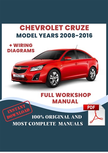Chevrolet Cruze 2008-2016 Car Repair Manual: Workshop DIY Guide & Maintenance, Instant Download PDF - Etsy