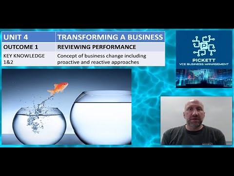 4.1.1&2 Concept of business change including proactive & reactive approaches