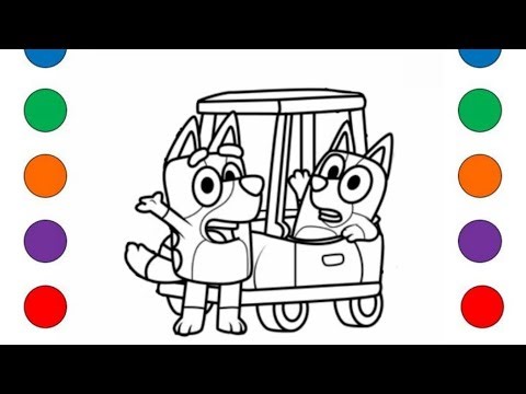 How to Draw Bluey | Drawing and Coloring for Kids 🌈 Easy Tutorial | Bluey 💙