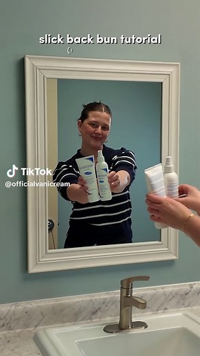 Slick Back Bun Tutorial with Vanicream Products
