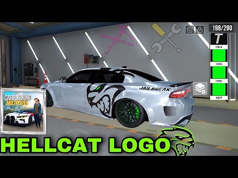 EASY HELLCAT LOGO TUTORIAL!🔥 IN CAR PARKING MULTIPLAYER 1&2