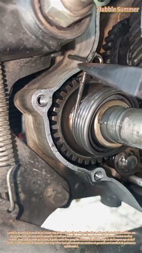 Entretien de la boîte de vitesses : pose des goupilles de retenue