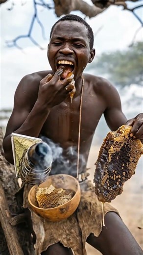 So Sweet & Wild! Hadzabe Tribe Hunting for Wild Honey 🍯🔥 | Primitive African Life