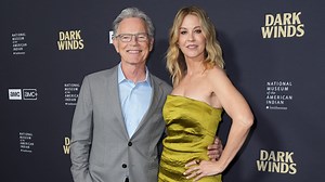 Walking Dead universe actors Jenna Elfman and Alex Meraz attend Dark Winds premiere