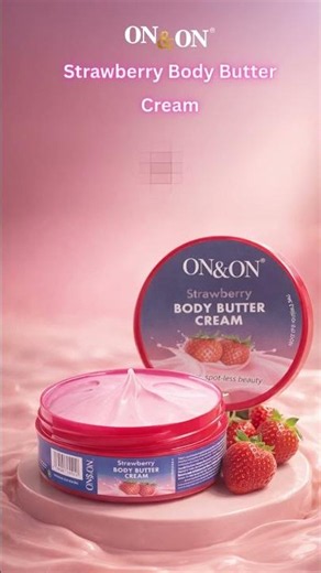 ON&ON Strawberry Body Butter Cream 100g | Cocoa Butter Body Cream