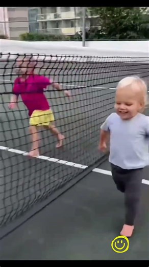 Kids are laughing together. Baby smile sound!