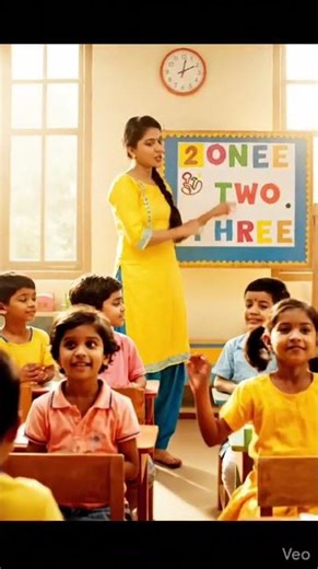 Adorable Teacher Teaches Children One Two Three 😍 | Kids Education Shorts
