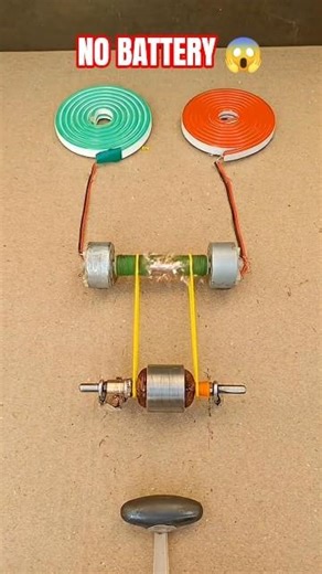 Pulling Two Threads Generated POWER?! 😱 DC Motor Magnetic Generator Experiment ⚡#dcmotor #generator