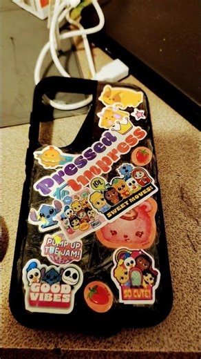 sticker bomb on the phone case