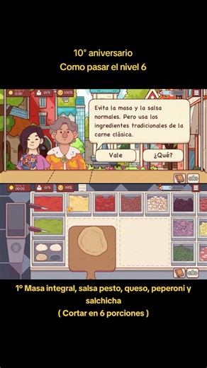 Cómo superar el nivel 6 en Buena Pizza Gran Pizza