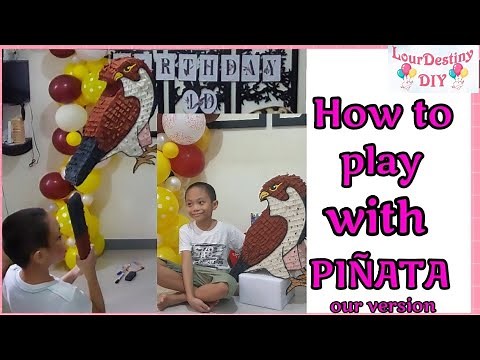 HOW TO PLAY WITH PIÑATA | our version of piñata game #lourdestinydiy