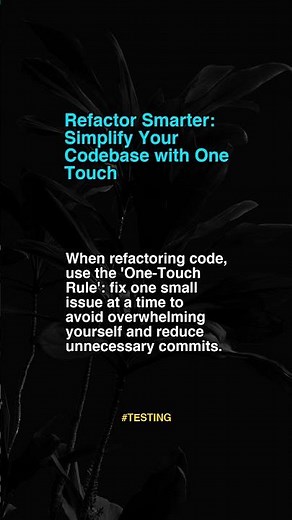Refactor Smarter Simplify Your