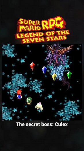 The secret boss battle with Culex - Super Mario RPG (SNES)