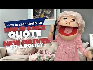 How to get a cheap car insurance quote when adding a new driver to a policy.