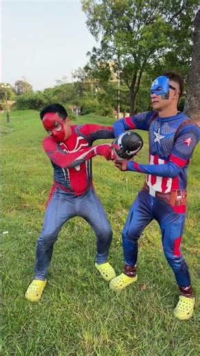 Spidey & Captain America Fight Over Mask