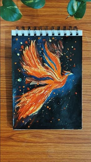 " Real phoenix 🐦‍🔥 Bird painting| Acrylic painting| Phoenix painting|🔥 phoenix|tutorial | acrylic "