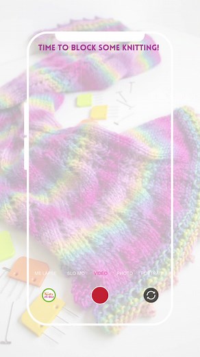 My Keiko Shawl, designed by @louisa_harding_yarn, knitted in Amitola Grande, is done, but in definite need of a block 😄🧶🩷💜🧡💚!It was a really interesting pattern to knit, with picots, eyelets, some clever shaping creating a slight angled interest to the stripes, and a fab saw-tooth edge 😁〰️〰️〰️!After dampening the shawl with water, I used @knitproeu Knit Blockers for the long edges, and their T pins to set the picots and saw-tooth edge in place.I’ll let her dry overnight, then she’ll be ne