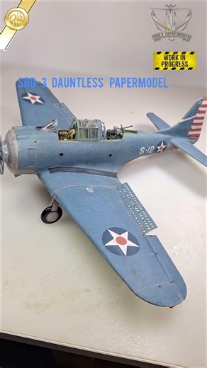 SBD-3 Dauntless papermodel #papermodel #halinski ‪@neilpapermodels‬