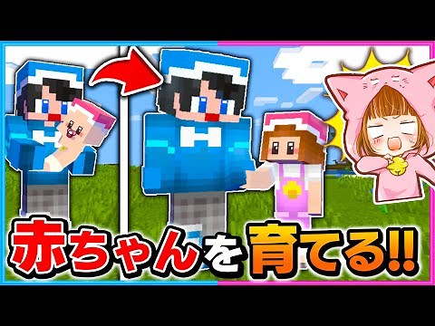 赤ちゃんから最強のおとなを育てるマインクラフトが楽しすぎた！？💨【マイクラ/まいくら】【Minecraft】
