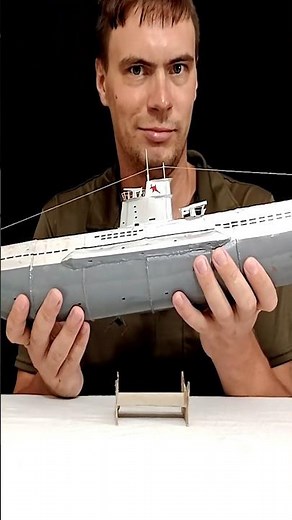 DIY submarine made from soda cans, a model of a U-boat submarine from World War II #submarine #diy