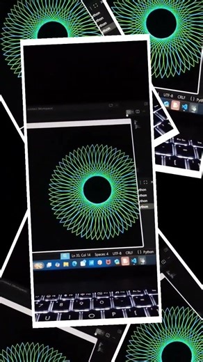 Python created THIS?? 😳🌈Wait till the end 💀🔥Comment “FLOWER” 💻 for codeFollow for more #codingblog