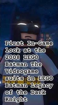 First In Game look at the 2008 LEGO Batman The Videogame suits ‪@LEGO‬ #lego #legobatman