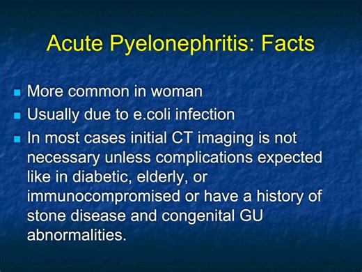 3.1K views · 28 reactions | Acute Pyelonephritis: Facts From "Abdominal Pain in the ED: GU Pathology - Part 1" View the full lecture here: https://ctisus.com/media/2024/02/05/abdominal-pain-in-the-ed | CTisus: Cutting edge information on body CT (Computed tomography). | Facebook