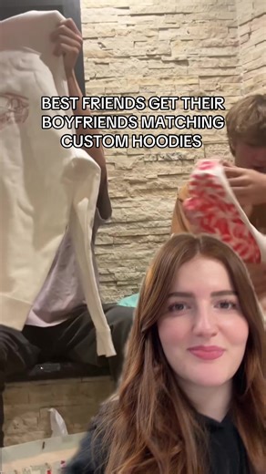 Their reactions are priceless 😂 This is your sign to get you boyfriend a custom hoodie with his car on it, link in bio to create yours! 🏎️