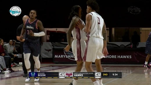 Highlights: Eastern Shore Hawks men's basketball knocked off Howard 69-57 to start Mid-Eastern Athletic Conference play 2-0 for the first time since 1995-96! | Delmarva Sports Network
