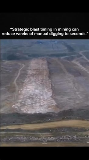 Global Facts 🌍 on Instagram: "In mining, carefully timed explosions are used to fracture hard rock quickly. Engineers load explosives into drilled holes and link them to detonators. When triggered, the detonator sets off a fast chemical reaction that produces intense pressure and shockwaves, causing the rock to split and break apart almost instantly. By breaking large areas in a single blast—work that would otherwise take weeks by hand—mining becomes quicker, safer, and far more efficient. "DM 