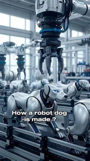 How robot dogs are made inside AI-powered factories 🤖 #factory #technology #robotdogs #airobots