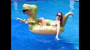FindUWill 62'' Dinosaur Pool Floats, Inflatable Pool Floaties Swimming Rings Tube Pool Float Summer Beach Toys for Adults and Kids