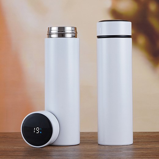 [Hot Item] Sublimation 500ml LED Smart Temperature Display 18/8 Thermos Vacuum Thermal Flask Tea Water Bottle Insulated Cup with Tea Filter