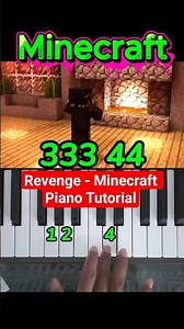 Revenge - Minecraft Easy Piano Tutorial #shorts #minecraft #piano