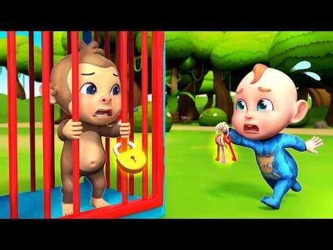 Super Rescue Team Helps Baby Monkey | Kid Games | Rosoo Kindergarten Nursery Rhymes & Kids Songs
