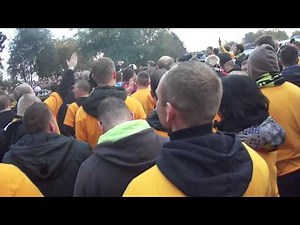 Hooligans von Dynamo Dresden im Anmarsch nach ZDF Poschmanns Meinung?Krawalle?