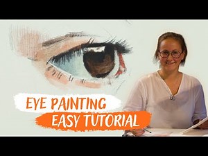 How to paint a REALISTIC EYE with a pencil and watercolor. A step-by-step tutorial for beginners