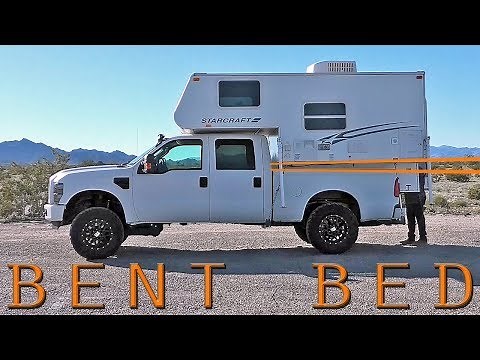 TRUCK CAMPER LOADING FAIL - Ford F250 Super Duty Bed BENDS with Slide In Camper