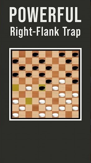 Deadly Right-Flank Combination in Draughts | Master This Winning Pattern! #shorts