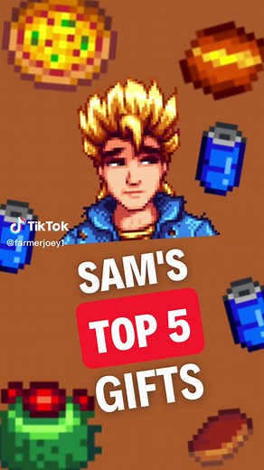 Sam’s Favorite Gifts #stardew #stardewvalley #stardewtok #stardewvalleyfarmer #stardewvalleytips #fyp #foryou #foryoupage