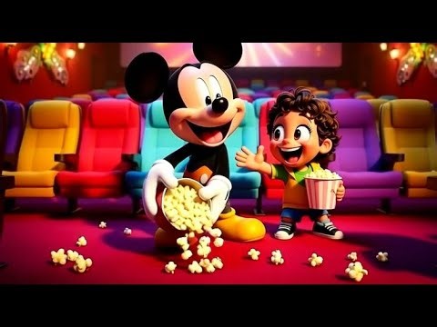 Mickey Mouse Spilled His Popcorn at the Show | Fun Nursery Rhyme | Kids Songs